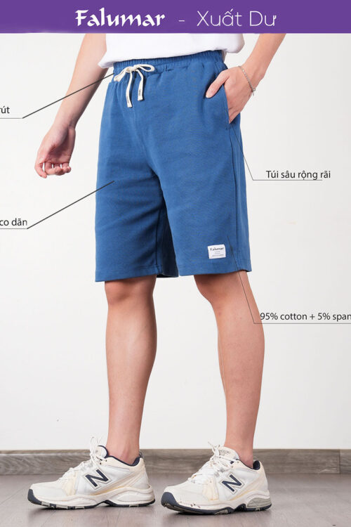 Quần sooc nam chun gân Falumar